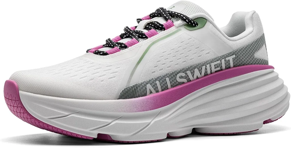 Allswifit Cushion Lightweight Walking Running Shoes Tennis Non-Slip Comfortable Jogging Workout Gym Athletic Breathable Active Fashion Dam