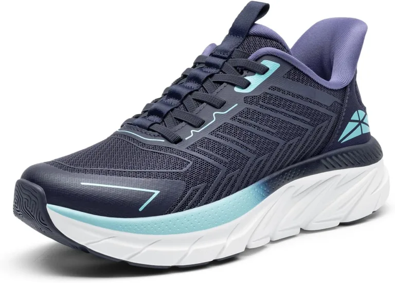 Allswifit Trainers Slip On Walking Shoes Running Comfortable Tennis Breathable Non-Slip Athletic Gym Workout Cross Training Trainers,Blue N Dam