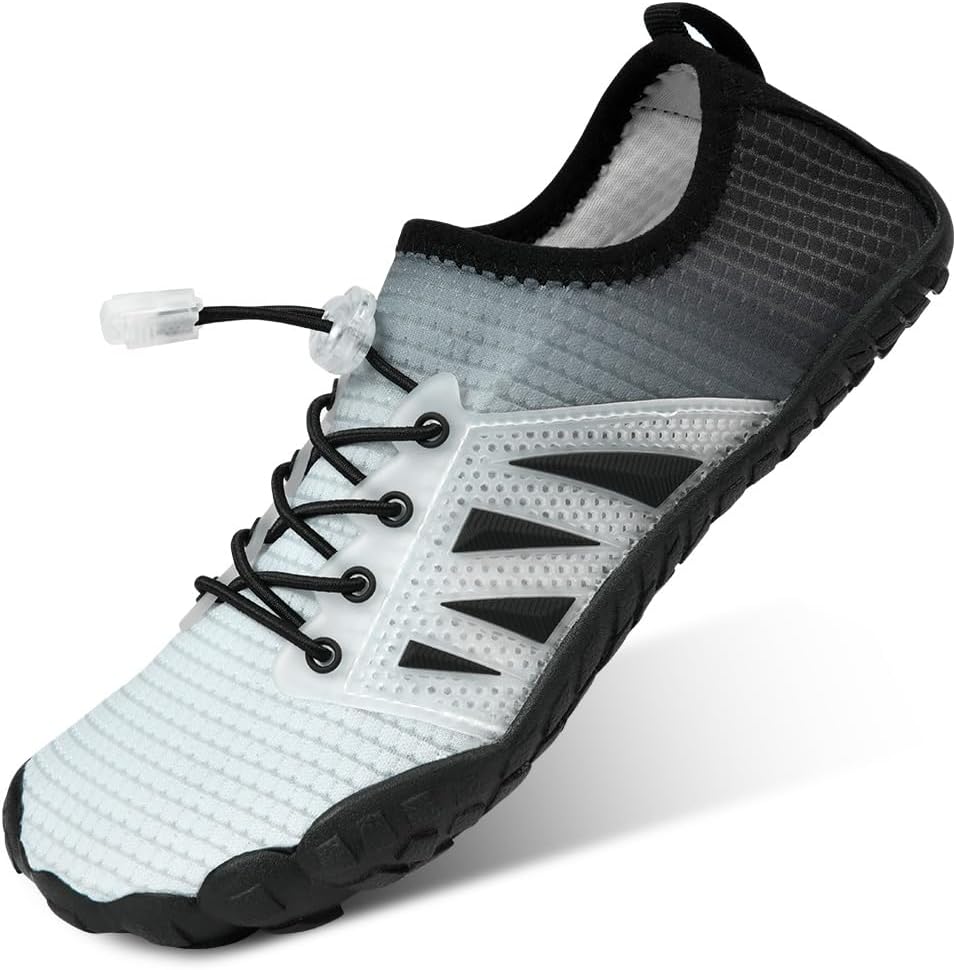 Aolso Water Shoes Beach Shoes, Quick Dry Swimming Shoes Pool Barefoot Shoes, Lightweight Surfing Diving Shoes Wide Fit Shoes for Hiking Cross Training Barn