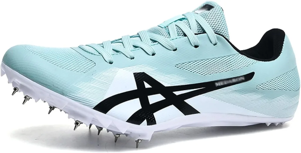 Blissbuilt Athletics Spikes Shoes , Trail Spike Running Sprint Shoes 8 Nails Track & Field Shoes, Non-slip Breathable Youth Sports Shoes (the shoes are 1 number less) Herr