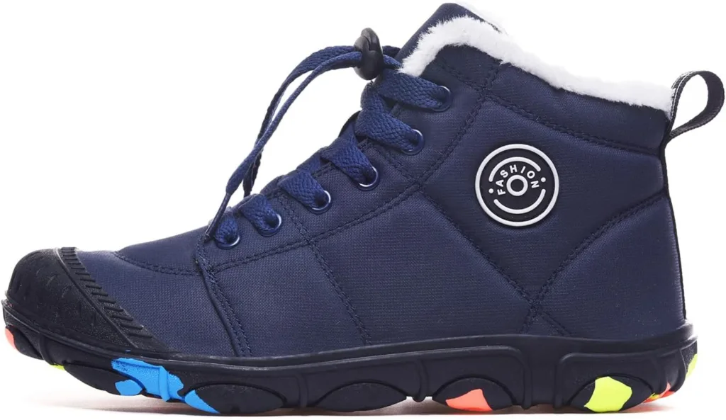 Xinghuanhua Barefoot Shoes Winter Boots Outdoor Winter Warm Lined Non-Slip Lightweight Winter Shoes Outdoor Winter Hiking Hiking Boots EU30-39 Barn