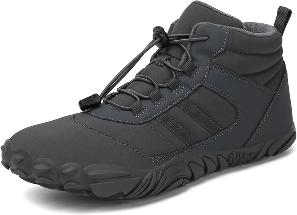 Eliogn Barefoot Shoes Winter, Waterproof Barefoot Shoes Waterproof Trail Running Shoes Outdoor Non-Slip Winter Herr