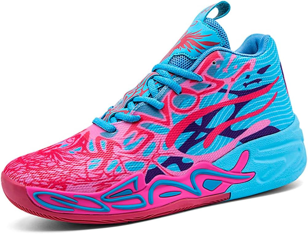 Kmrlofiy Basketball Shoes Sports Shoes Shock Absorption Non-Slip High Basketball Shoes Lightweight Breathable Sneakers Running Shoes Casual Shoes Herr