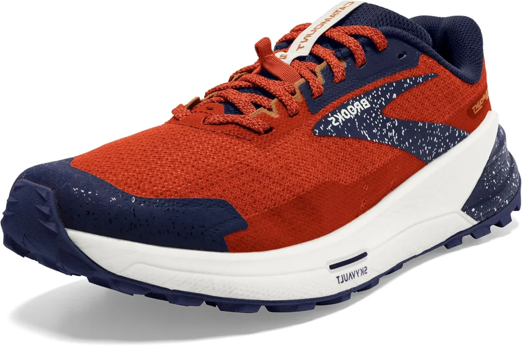 Brooks Catamount 2 Trail Running Shoe – Rooibos/Biscuit/Peacoat – 9.5 Medium Herr