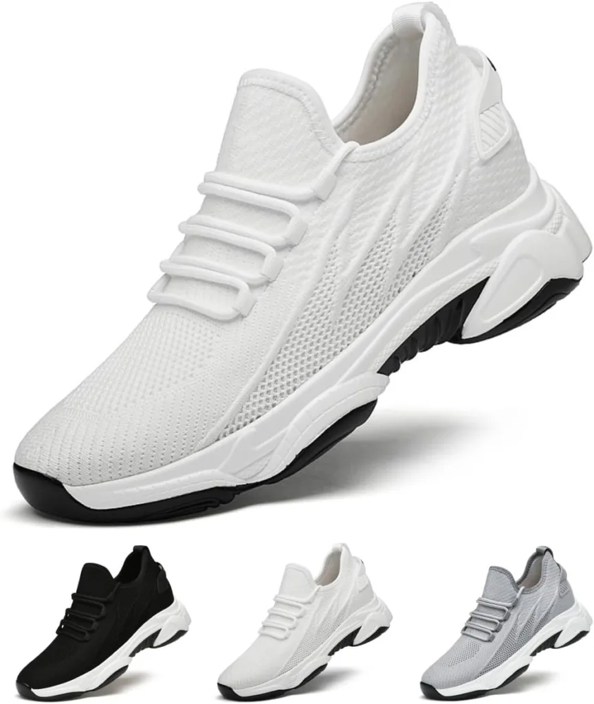 Generisch Elevate Shoes Breathable Orthotic Shoes Elevator Running Shoes Golf Shoes Larger Running Walking Sneakers Trainers Herr