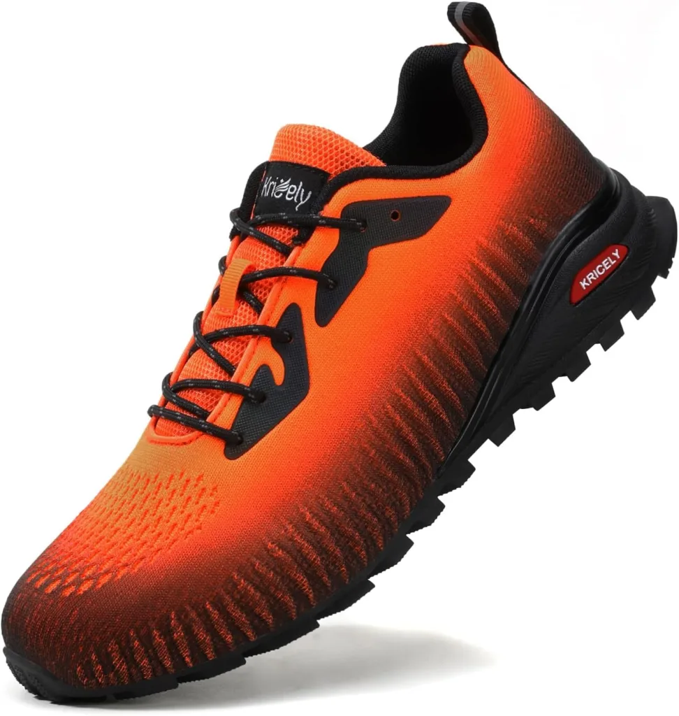 Kricely Trail Running Shoes Breathable Lightweight Trainers Non-Slip Low Rise Herr