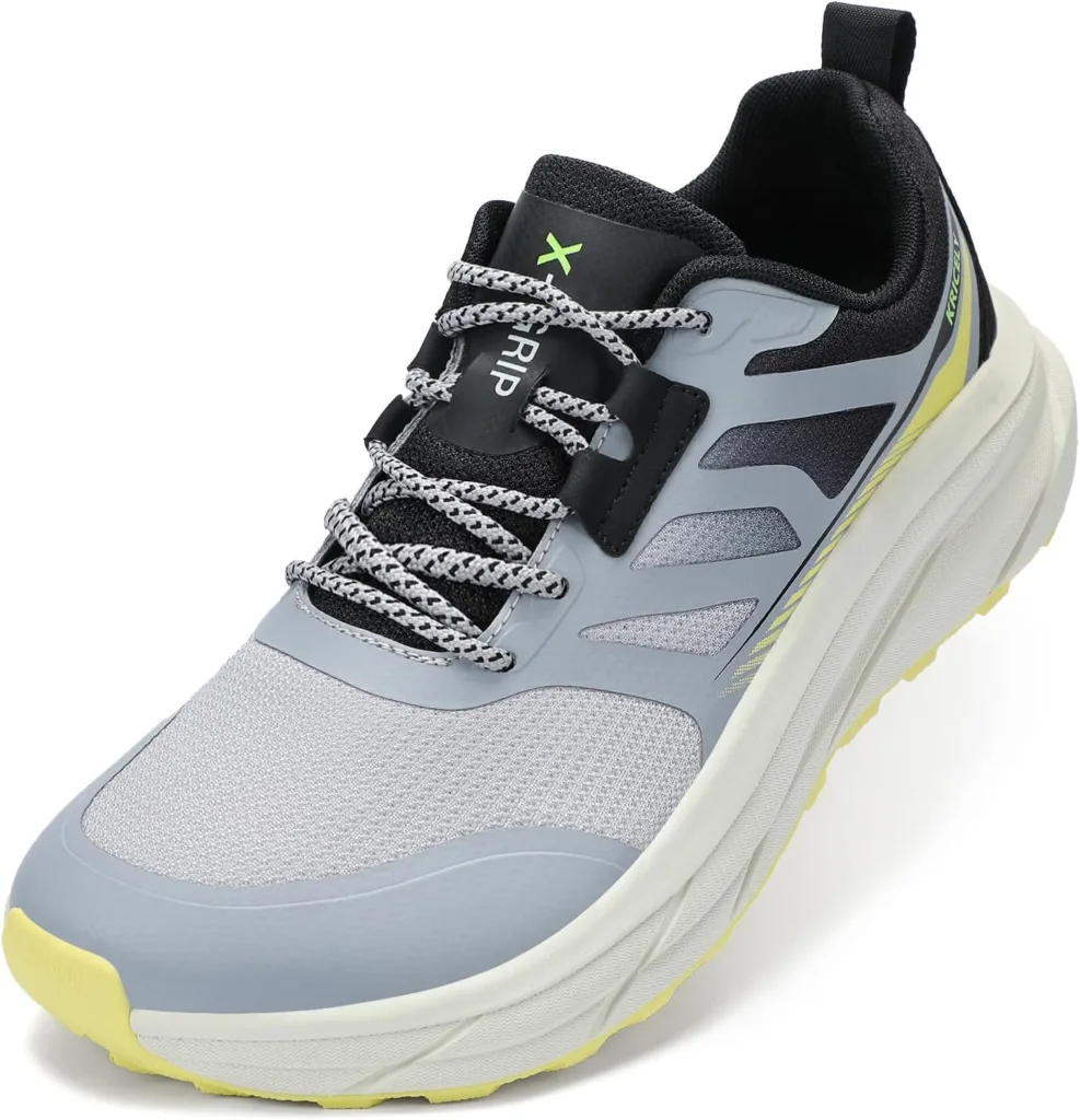 Kricely Trail Running Shoes Extra Wide Mountain Running Shoes Non-Slip Hiking Shoes Lightweight Outdoor Sports Herr