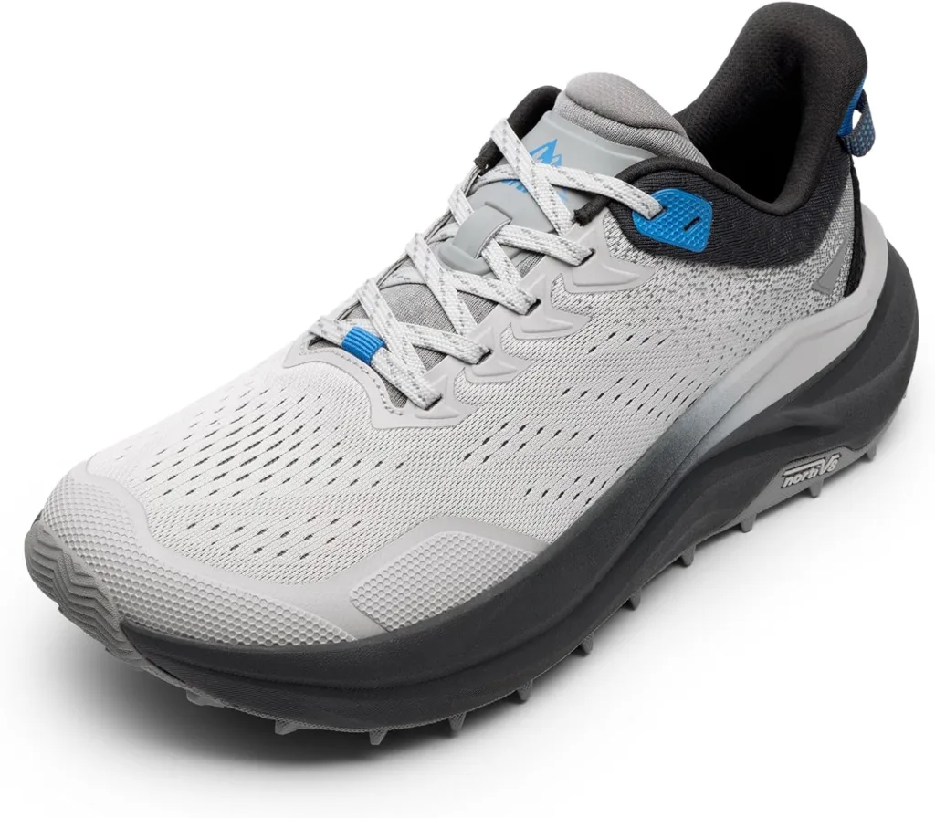 Nortiv 8 Wide Toe Box Trail Running Shoes Cushion Walking Barefoot Tennis Training Gym Cross Training Shoe Fashion Sneakers Whitney, Black/Light Grey Herr