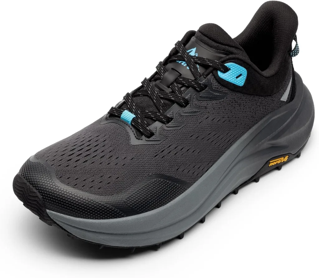 Nortiv 8 Wide Toe Box Trail Running Shoes Cushion Walking Barefoot Tennis Training Gym Cross Training Shoe Fashion Sneakers Whitney,Black Herr