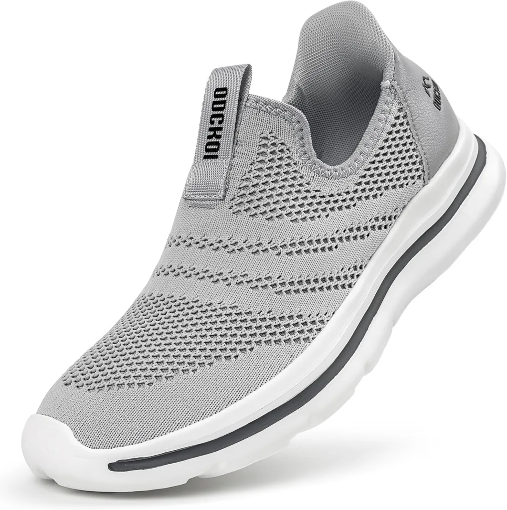 Odckoi Slip On Sneaker Handsfree Sports Shoes Slip-ins Wide Toe Box Walking Shoes Lightweight Running Shoes Outdoor Breathable Running Shoes for Streets Herr