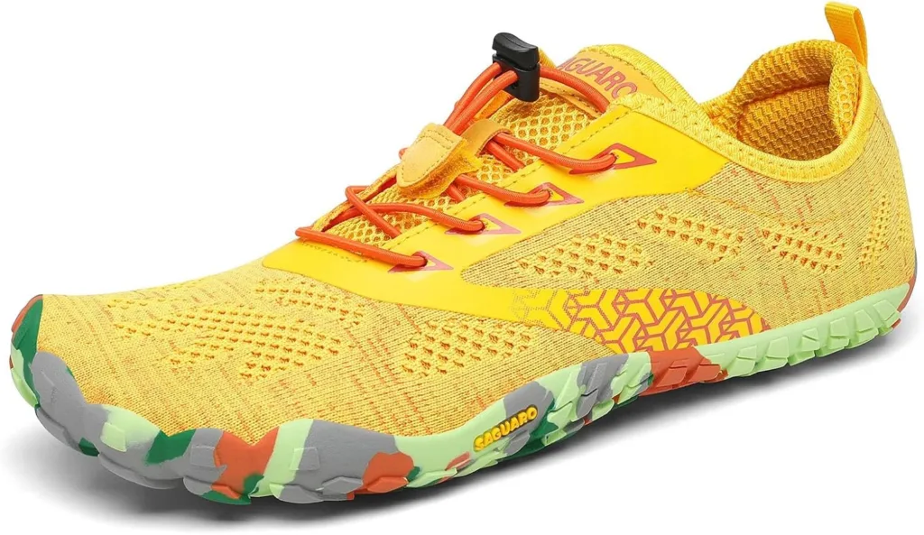 Saguaro Barfoot Shoes Barefoot Shoes Minimalist Barefoot Shoes Non-Slip Running Shoes Lightweight Toe Shoes, 36-48 EU, Yellow Herr