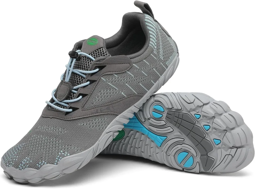 Saguaro Barefoot Shoes Non-Slip Running Shoes Outdoor & Indoor, French Grey Herr