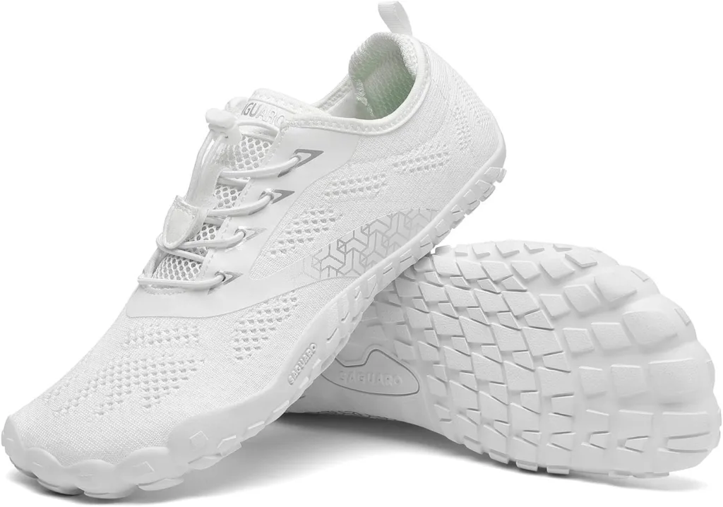 Saguaro Barefoot Shoes Non-Slip Running Shoes Outdoor and Indoor, White Herr