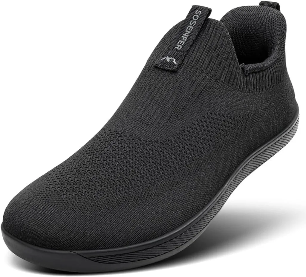 Sosenfer Wide Barefoot Shoes Minimalist Barefoot Shoes Outdoor Trail Running Shoes Slip On Herr