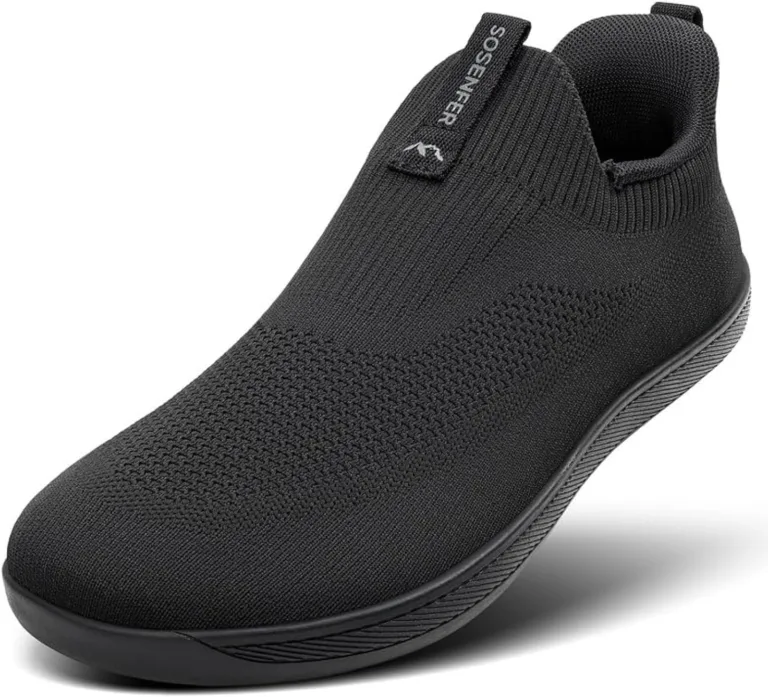 Sosenfer Wide Barefoot Shoes Minimalist Barefoot Shoes Outdoor Trail Running Shoes Slip On Herr