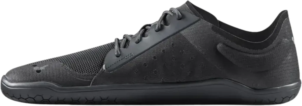 Vivobarefoot Primus Lite IV Obsidian Drop 1 (309253-01) Barefoot Shoes Black Breathable Lace Up Shoes Flat Ankle Shoes Mesh Herr