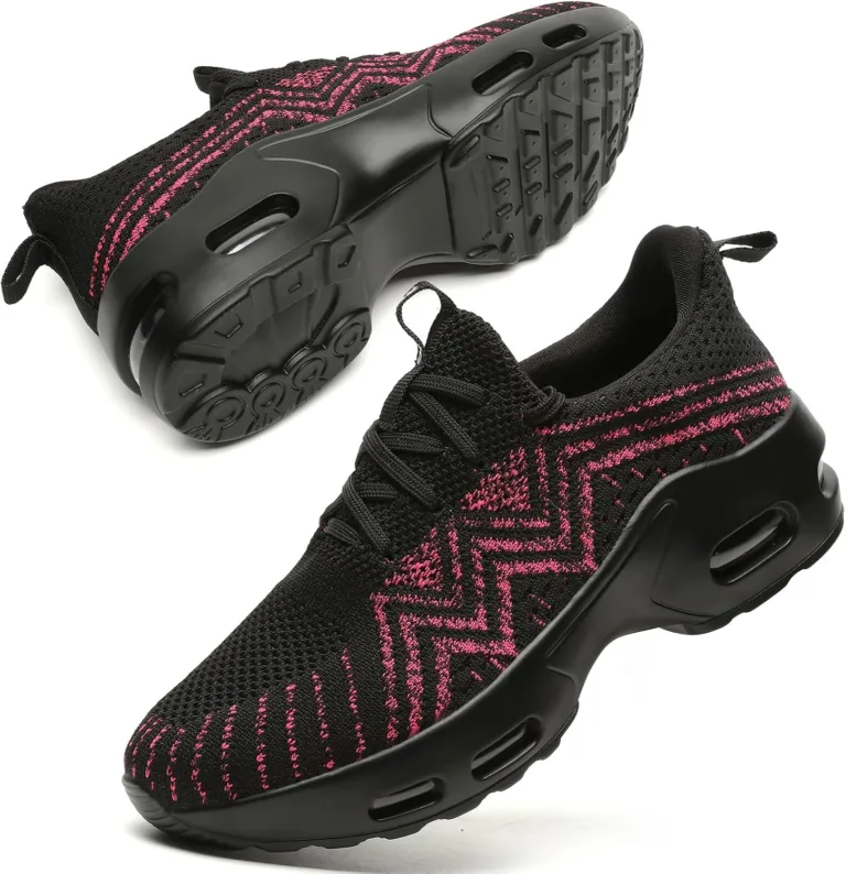 Dazfe Trainers Gym Running Shoes Lightweight Walking Sneakers Breathable Mesh Sports And Outdoor Tennis Joggers Air Cushion Slip On Trainers Dam